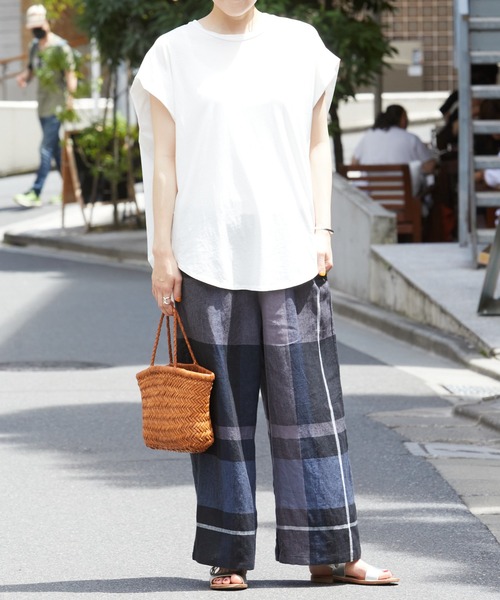 BEARDSLEY（ビアズリー）の「後ろ布帛カットソー（Tシャツ/カットソー・レディース・ホワイト/ブラック・FREE）」の21枚目の写真