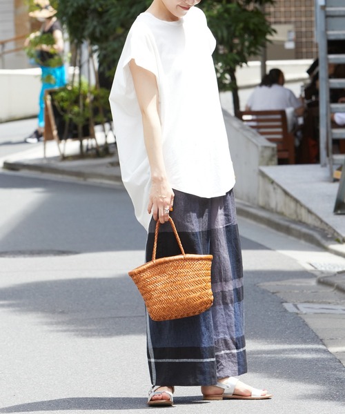 BEARDSLEY（ビアズリー）の「後ろ布帛カットソー（Tシャツ/カットソー・レディース・ホワイト/ブラック・FREE）」の22枚目の写真