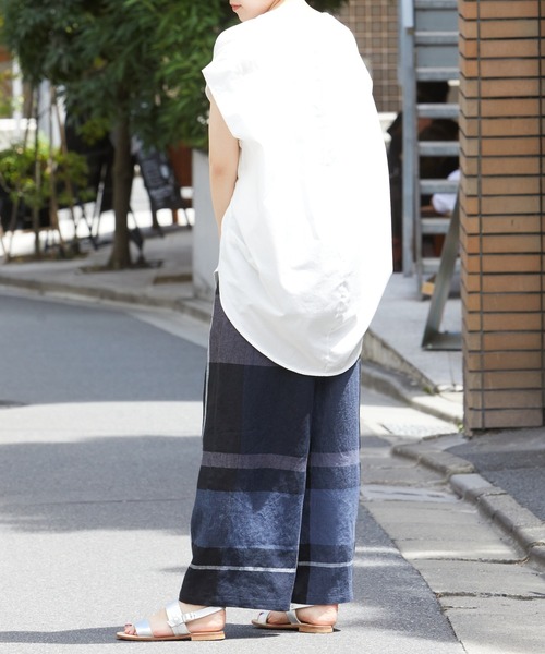 BEARDSLEY（ビアズリー）の「後ろ布帛カットソー（Tシャツ/カットソー・レディース・ホワイト/ブラック・FREE）」の16枚目の写真