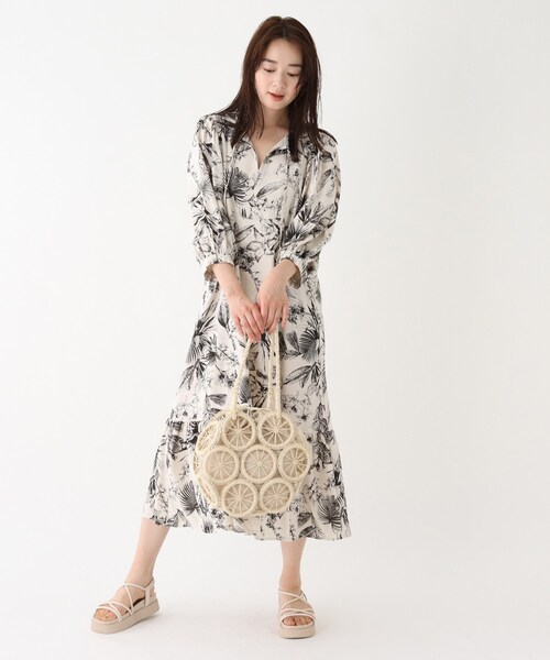 OPAQUE.CLIP（オペークドットクリップ）の「◆サークルモチーフバスケットトート（トートバッグ・レディース・オフホワイト/ブラック・00）」の12枚目の写真