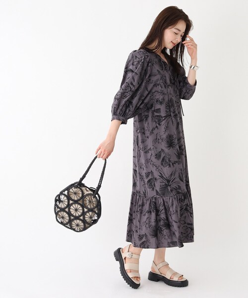 OPAQUE.CLIP（オペークドットクリップ）の「◆サークルモチーフバスケットトート（トートバッグ・レディース・オフホワイト/ブラック・00）」の13枚目の写真