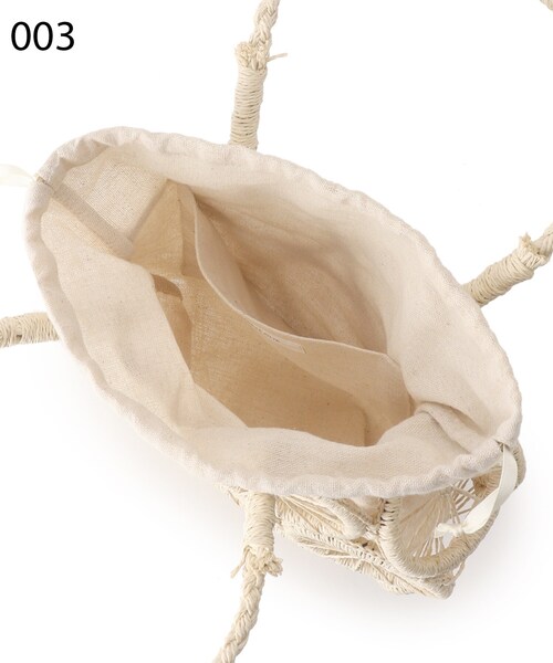 OPAQUE.CLIP（オペークドットクリップ）の「◆サークルモチーフバスケットトート（トートバッグ・レディース・オフホワイト/ブラック・00）」の14枚目の写真