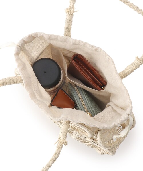 OPAQUE.CLIP（オペークドットクリップ）の「◆サークルモチーフバスケットトート（トートバッグ・レディース・オフホワイト/ブラック・00）」の16枚目の写真