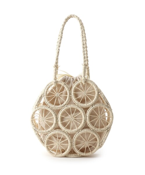 OPAQUE.CLIP（オペークドットクリップ）の「◆サークルモチーフバスケットトート（トートバッグ・レディース・オフホワイト/ブラック・00）」の17枚目の写真