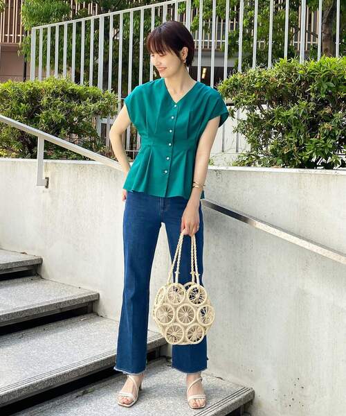 OPAQUE.CLIP（オペークドットクリップ）の「◆サークルモチーフバスケットトート（トートバッグ・レディース・オフホワイト/ブラック・00）」の18枚目の写真