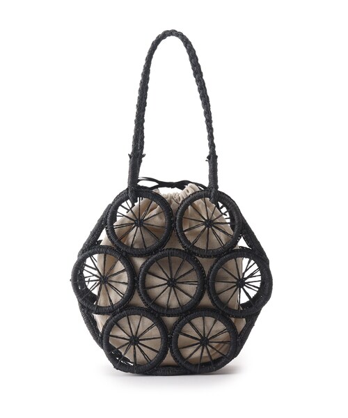 OPAQUE.CLIP（オペークドットクリップ）の「◆サークルモチーフバスケットトート（トートバッグ・レディース・オフホワイト/ブラック・00）」の21枚目の写真