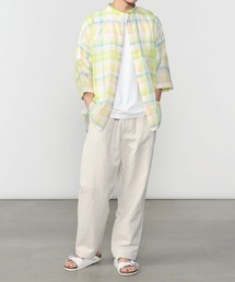 mii | mii | スタンドカラーカフタンシャツ CHECK MEN(シャツ/ブラウス)