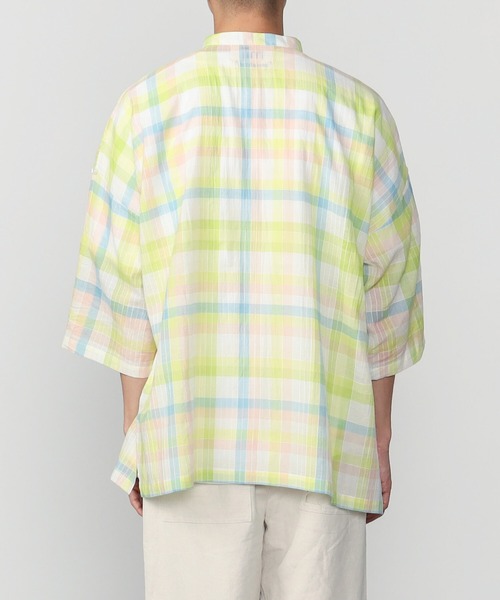 mii（ミー）の「mii | スタンドカラーカフタンシャツ CHECK MEN（シャツ/ブラウス・メンズ・レッド系その他/イエロー系その他・SMALL/MEDIUM）」の10枚目の写真