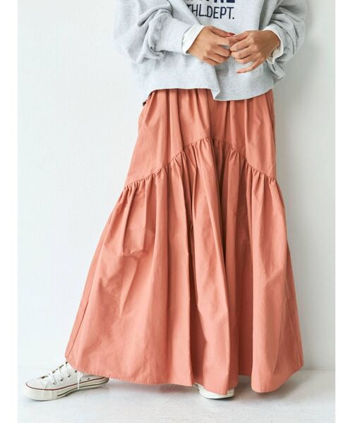 Ungrid（アングリッド）の「ギャザーデザインスカート（スカート・レディース・チャコールグレー/アイボリー/オレンジ/カーキ・FREE）」の17枚目の写真