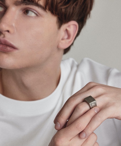 HYPE（ハイプ）の「【HYPE】ハイプ/ スクエアリング（リング・メンズ・ブラック/シルバー/ゴールド/その他・#18/#20/#16）」の4枚目の写真