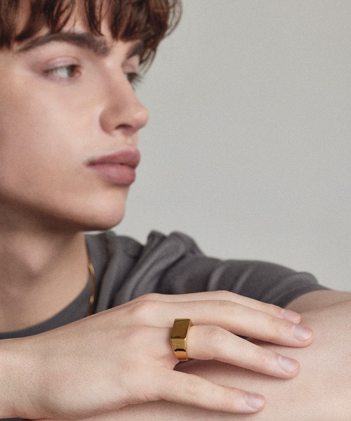 HYPE（ハイプ）の「【HYPE】ハイプ/ スクエアリング（リング・メンズ・ブラック/シルバー/ゴールド/その他・#18/#20/#16）」の9枚目の写真