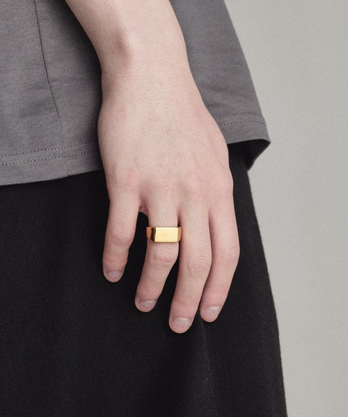 HYPE（ハイプ）の「【HYPE】ハイプ/ スクエアリング（リング・メンズ・ブラック/シルバー/ゴールド/その他・#18/#20/#16）」の8枚目の写真