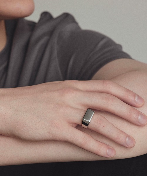 HYPE（ハイプ）の「【HYPE】ハイプ/ スクエアリング（リング・メンズ・ブラック/シルバー/ゴールド/その他・#18/#20/#16）」の6枚目の写真