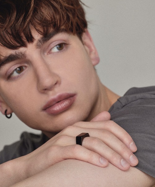 HYPE（ハイプ）の「【HYPE】ハイプ/ スクエアリング（リング・メンズ・ブラック/シルバー/ゴールド/その他・#18/#20/#16）」の5枚目の写真