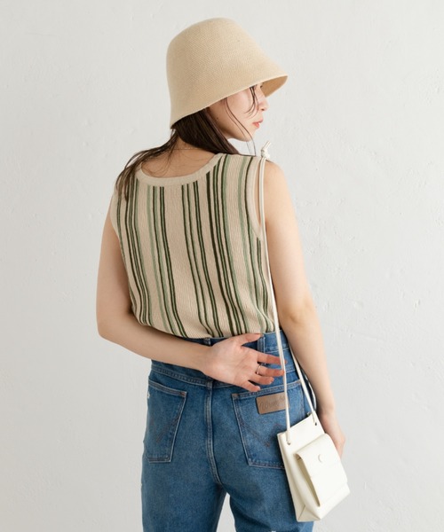 Kastane（カスタネ）の「マルチストライプニットタンク（タンクトップ