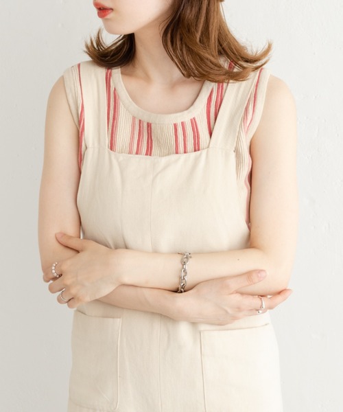 Kastane（カスタネ）の「マルチストライプニットタンク（タンクトップ