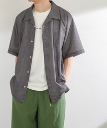 SENSE OF PLACE by URBAN RESEARCH | チェックシアーメッシュシャツ(5分袖)(シャツ/ブラウス)