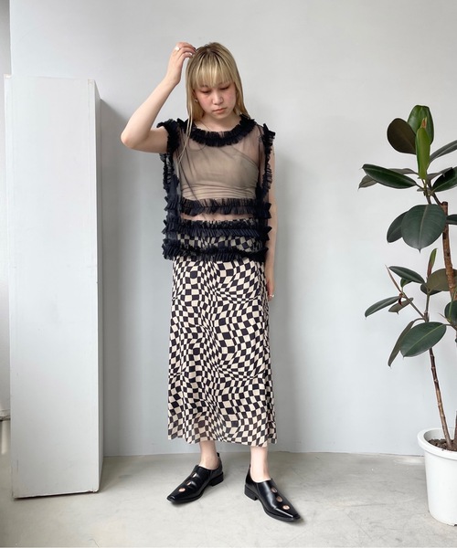 shéller ブロックチェックスコート shéller ブロックチェック セットアップ