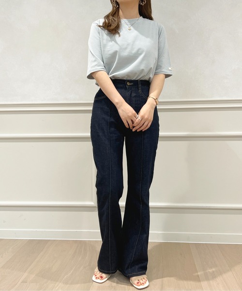 apres jour(アプレジュール)の「ネームタグ付きボーダーT【ZOZOTOWN限定アイテム】(Tシャツ/カットソー・レディース・ライトブルー/ブラック/イエロー/ピンク・フリー/X-LARGE)」の6枚目の写真