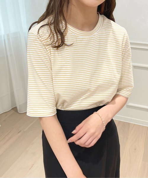 apres jour(アプレジュール)の「ネームタグ付きボーダーT【ZOZOTOWN限定アイテム】(Tシャツ/カットソー・レディース・ライトブルー/ブラック/イエロー/ピンク・フリー/X-LARGE)」の7枚目の写真