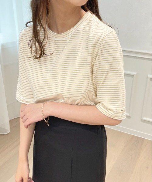 apres jour(アプレジュール)の「ネームタグ付きボーダーT【ZOZOTOWN限定アイテム】(Tシャツ/カットソー・レディース・ライトブルー/ブラック/イエロー/ピンク・フリー/X-LARGE)」の8枚目の写真