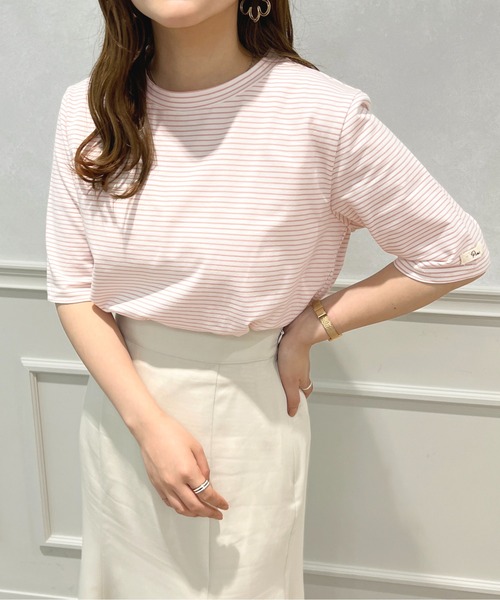 apres jour(アプレジュール)の「ネームタグ付きボーダーT【ZOZOTOWN限定アイテム】(Tシャツ/カットソー・レディース・ライトブルー/ブラック/イエロー/ピンク・フリー/X-LARGE)」の13枚目の写真