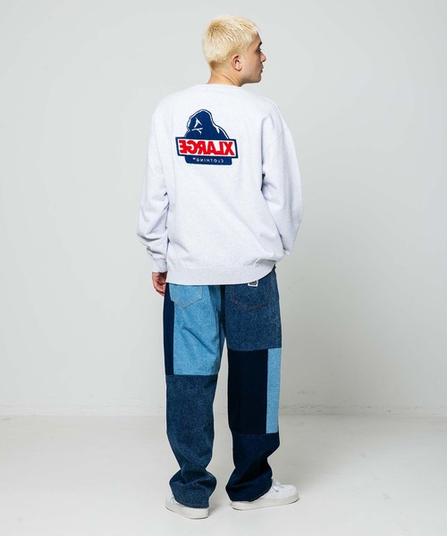XLARGE(エクストララージ)の「TWO TONE BACKSIDE OG CREWNECK SWEAT(スウェット・メンズ・ホワイト/パープル/アッシュ/ブラック/グリーン・L/S/M/XL)」の18枚目の写真