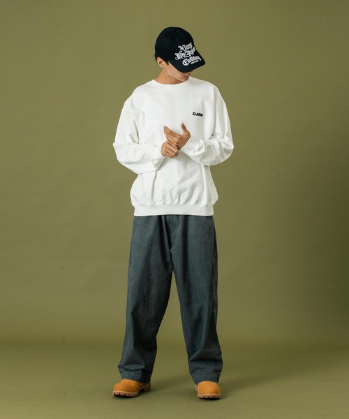 XLARGE(エクストララージ)の「TWO TONE BACKSIDE OG CREWNECK SWEAT(スウェット・メンズ・ホワイト/パープル/アッシュ/ブラック/グリーン・L/S/M/XL)」の19枚目の写真