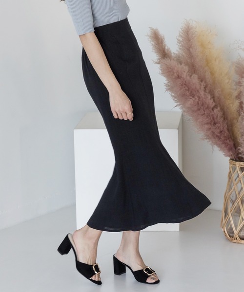 Julia Boutique（ジュリアブティック）の「リネンマーメイドスカート/22113（スカート・レディース・ブラック/ピンク/オレンジ系/ベージュ/イエロー・ONE）」の7枚目の写真