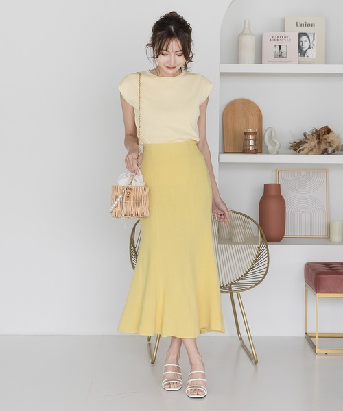 Julia Boutique（ジュリアブティック）の「リネンマーメイドスカート/22113（スカート・レディース・ブラック/ピンク/オレンジ系/ベージュ/イエロー・ONE）」の10枚目の写真