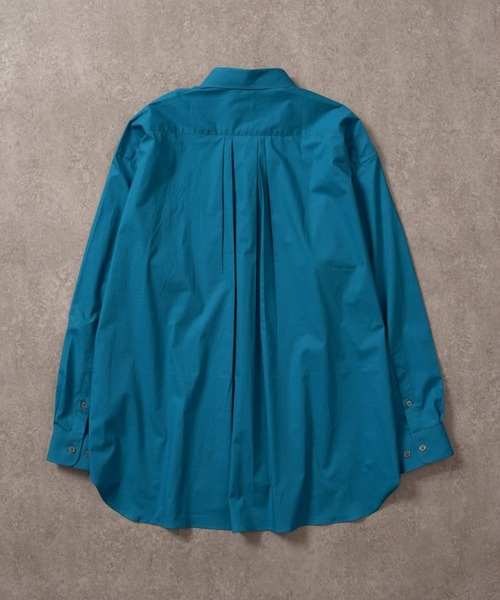BRICK & SONS(ブリックアンドサンズ)の「リラックスバックプリーツシャツ<スチールブルー>(シャツ/ブラウス・メンズ・ブルーグリーン・LL/S/M/L)」の7枚目の写真