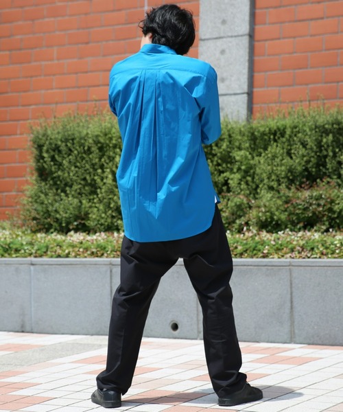 BRICK & SONS(ブリックアンドサンズ)の「リラックスバックプリーツシャツ<スチールブルー>(シャツ/ブラウス・メンズ・ブルーグリーン・LL/S/M/L)」の6枚目の写真