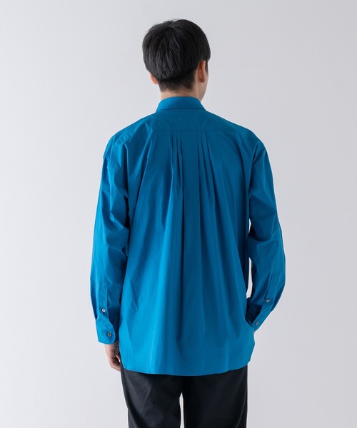 BRICK & SONS(ブリックアンドサンズ)の「リラックスバックプリーツシャツ<スチールブルー>(シャツ/ブラウス・メンズ・ブルーグリーン・LL/S/M/L)」の15枚目の写真