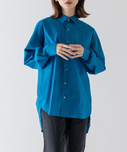 BRICK & SONS(ブリックアンドサンズ)の「リラックスバックプリーツシャツ<スチールブルー>(シャツ/ブラウス・メンズ・ブルーグリーン・LL/S/M/L)」の14枚目の写真