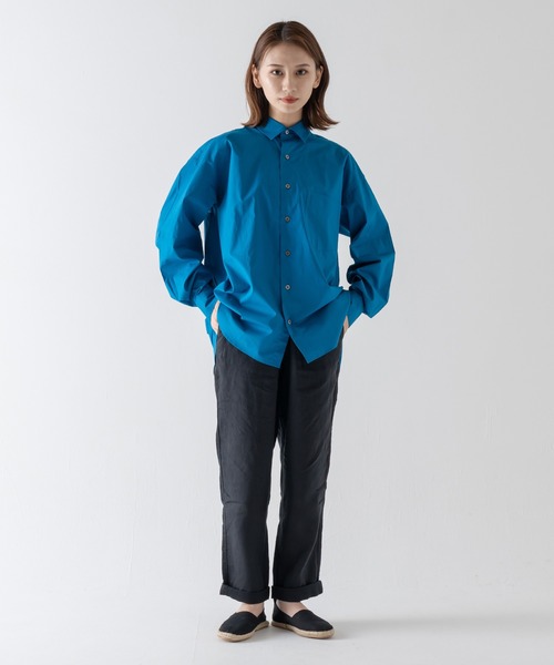 BRICK & SONS(ブリックアンドサンズ)の「リラックスバックプリーツシャツ<スチールブルー>(シャツ/ブラウス・メンズ・ブルーグリーン・LL/S/M/L)」の13枚目の写真