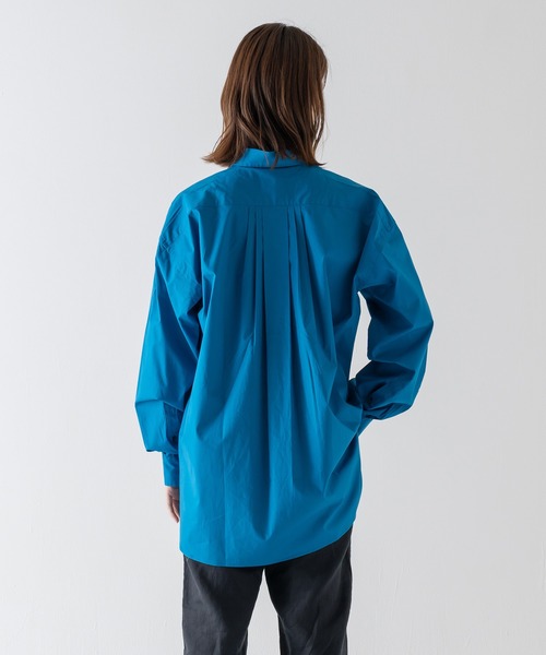 BRICK & SONS(ブリックアンドサンズ)の「リラックスバックプリーツシャツ<スチールブルー>(シャツ/ブラウス・メンズ・ブルーグリーン・LL/S/M/L)」の11枚目の写真