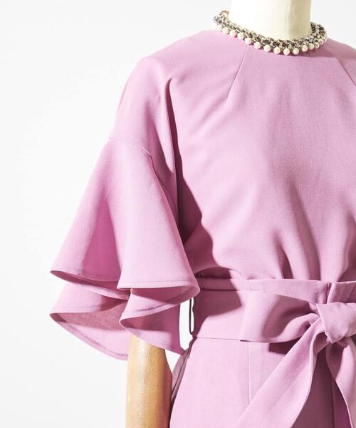 Tiara(ティアラ)の「麻調2WAYフレアブラウス(シャツ/ブラウス・レディース・ピンク/チャコールグレー/ブラック・FREE)」の7枚目の写真