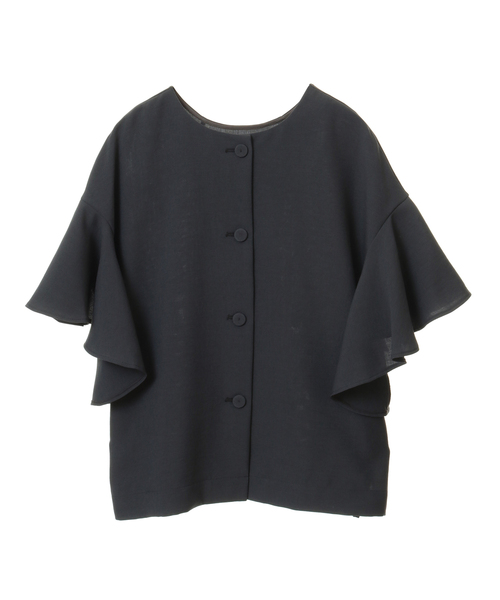 Tiara(ティアラ)の「麻調2WAYフレアブラウス(シャツ/ブラウス・レディース・ピンク/チャコールグレー/ブラック・FREE)」の11枚目の写真