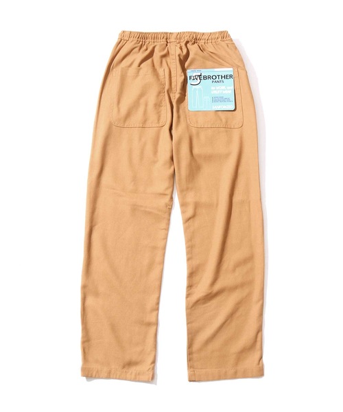 FIVE BROTHER(ファイブブラザー)の「FIVE BROTHER/ファイブブラザー LINEN EASY PANTS リネンイージーパンツ(その他パンツ・メンズ・ブラック/ベージュ/ナチュラル・S)」の4枚目の写真
