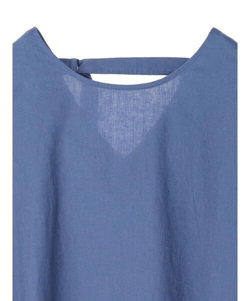 AMERICAN HOLIC（アメリカンホリック）の「リネンブレンドバックVチュニック（Tシャツ/カットソー・レディース・ブラウン/ブルー・M/L）」の22枚目の写真