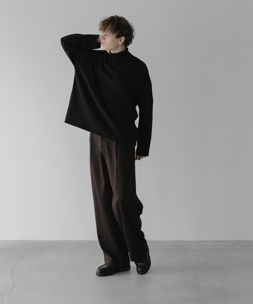 remer（リメール）の「loose semiwide straight PT (setup) / ルーズセミワイドストレートパンツ (セットアップ対応)（その他パンツ・メンズ・ブラック/ダークブラウン・SMALL/MEDIUM/LARGE）」の14枚目の写真