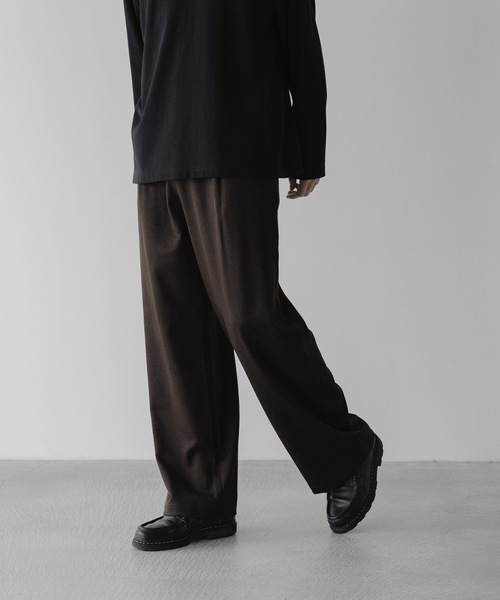 remer（リメール）の「loose semiwide straight PT (setup) / ルーズセミワイドストレートパンツ (セットアップ対応)（その他パンツ・メンズ・ブラック/ダークブラウン・SMALL/MEDIUM/LARGE）」の10枚目の写真
