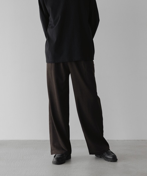 remer（リメール）の「loose semiwide straight PT (setup) / ルーズセミワイドストレートパンツ (セットアップ対応)（その他パンツ・メンズ・ブラック/ダークブラウン・SMALL/MEDIUM/LARGE）」の11枚目の写真
