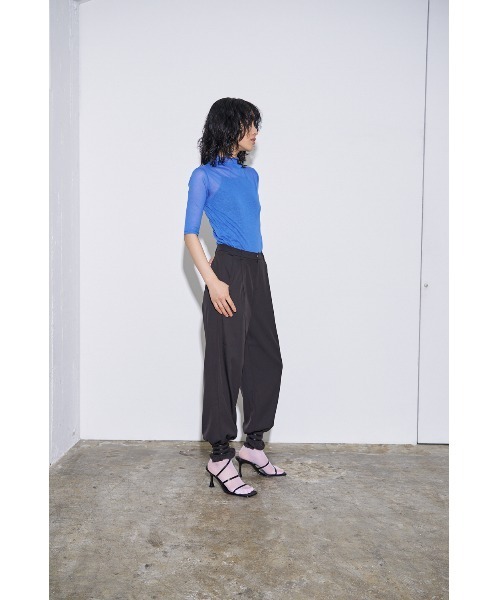 4youstory（フォーユーストーリー）の「【4youstory】シアーハーフスリーブトップス（Tシャツ/カットソー・レディース・ブラック/ブルー/アイボリー・FREE）」の14枚目の写真