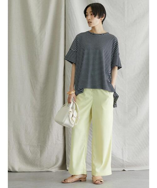 AMERICAN HOLIC（アメリカンホリック）の「バックフレアボーダープルオーバー（Tシャツ/カットソー・レディース・ブラック/ネイビー/ブラウン/ピンク・M/L）」の15枚目の写真