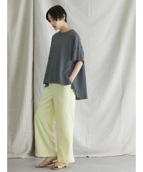 AMERICAN HOLIC（アメリカンホリック）の「バックフレアボーダープルオーバー（Tシャツ/カットソー・レディース・ブラック/ネイビー/ブラウン/ピンク・M/L）」の16枚目の写真