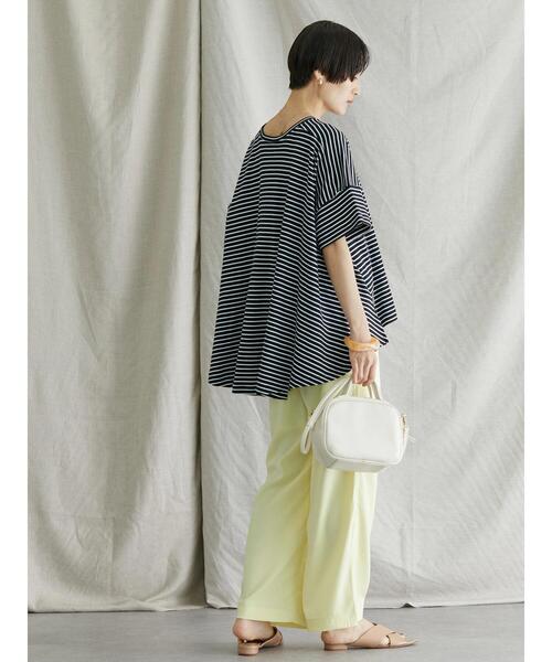 AMERICAN HOLIC（アメリカンホリック）の「バックフレアボーダープルオーバー（Tシャツ/カットソー・レディース・ブラック/ネイビー/ブラウン/ピンク・M/L）」の17枚目の写真