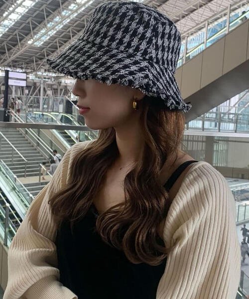 FREE'S MART（フリーズマート）の「◆ツイードハット（ハット・レディース・ブラック系その他/ホワイト系その他/ブラック/ホワイト系その他2・ﾌﾘ-）」の15枚目の写真