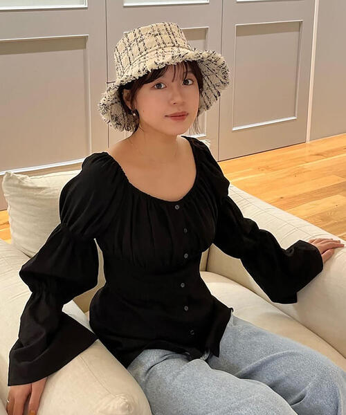 FREE'S MART（フリーズマート）の「◆ツイードハット（ハット・レディース・ブラック系その他/ホワイト系その他/ブラック/ホワイト系その他2・ﾌﾘ-）」の21枚目の写真