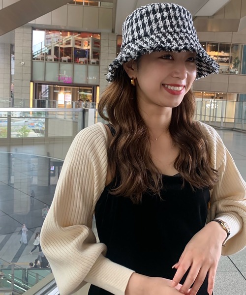 FREE'S MART（フリーズマート）の「◆ツイードハット（ハット・レディース・ブラック系その他/ホワイト系その他/ブラック/ホワイト系その他2・ﾌﾘ-）」の9枚目の写真